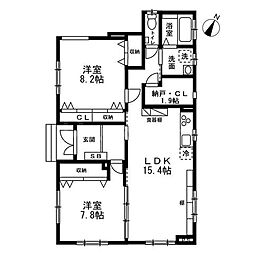 リフージョ一刻 1階2SLDKの間取り