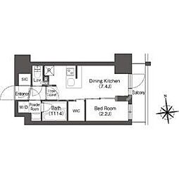 コンフォリア王子 9階1DKの間取り