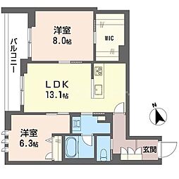 ラピス ラズリ 2LDKの間取図画像