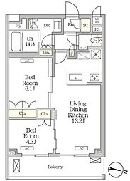 間取図画像 2LDK