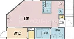 MIREA浮間舟渡 1DKの間取図画像