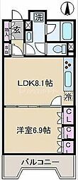 パーク・ノヴァ王子 1LDKの間取図画像