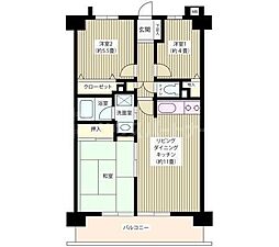 ヴェルデ武蔵野 3LDKの間取図画像