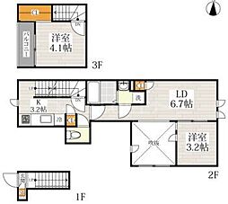 CB王子ルシェル 3Kの間取図画像