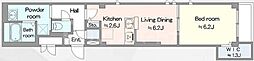 イーストIM 1LDKの間取図画像
