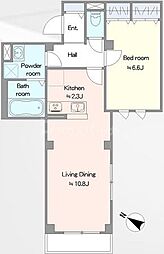 イーストIM 1LDKの間取図画像