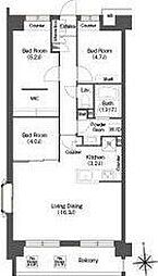コンフォリア高島平2号館 3LDKの間取図画像