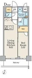 クレストコート中板橋 1LDKの間取図画像