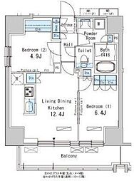 パークアクシス西巣鴨 2LDKの間取図画像