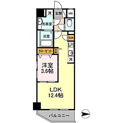 クラヴィーア練馬 1LDKの間取図画像