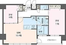 リーフコンフォート赤羽 2LDKの間取図画像