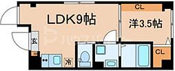 北区豊島1丁目マンション 1LDKの間取図画像