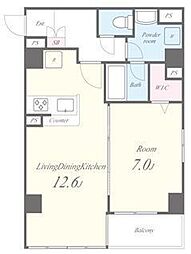 コスモス江古田 1LDKの間取図画像