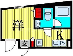 プラチナフォルム板橋本町I ワンルームの間取図画像