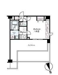フュージョナル王子リコット 1Kの間取図画像
