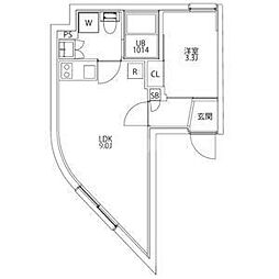 CITY WALK王子DUE 1LDKの間取図画像