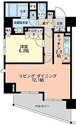エスティメゾン赤羽 1LDKの間取図画像