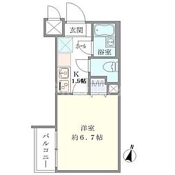 LiveCasa板橋大山 1Kの間取図画像