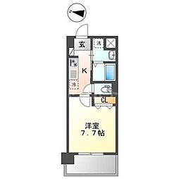 ShiinaResidenceK・A 1Kの間取図画像