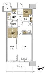 RJRプレシア川口 1LDKの間取図画像