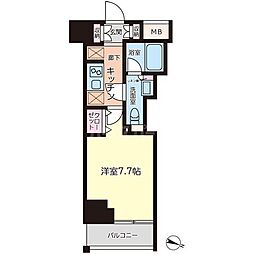 AZEST大山東 1Kの間取図画像