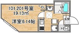 アグレット東武練馬 1Kの間取図画像