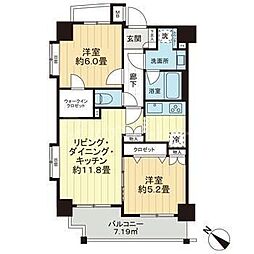 日神パレステージ板橋 2LDKの間取図画像