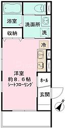 NIDO LARGO ワンルームの間取図画像