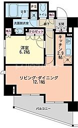 エスティメゾン赤羽 1LDKの間取図画像