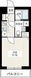 AZEST新桜台 1Kの間取図画像