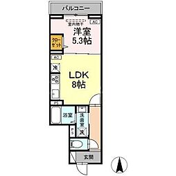 セレスティア早宮 1LDKの間取図画像