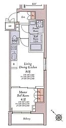 HAYANO Residence 大塚 1LDKの間取図画像