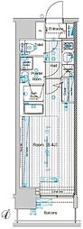 フュージョナル王子ハイズ 1Kの間取図画像