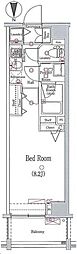 GRANDTRUTH中板橋 1Kの間取図画像
