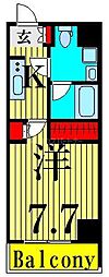 SPコート尾久サウス 1Kの間取図画像