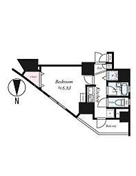 ドルチェ板橋区役所前・弐番館 1Kの間取図画像