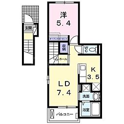 クアドリフォリオ 1LDKの間取図画像
