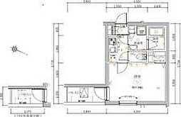 VERXEED STAIR HIGASHI JUJO EKIMAE 1Kの間取図画像