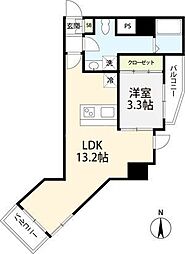 Laule'a 1LDKの間取図画像