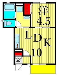 カーサ・リリオ 1LDKの間取図画像