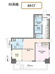 エクセレンシア駒込 1SLDKの間取図画像