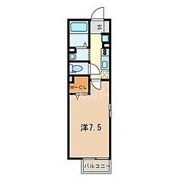 フィオーレ 1Kの間取図画像