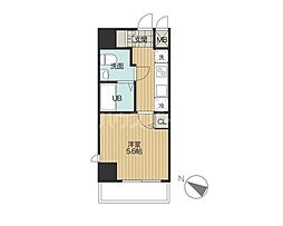 シエロ大塚 1Kの間取図画像