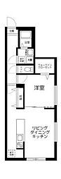 Kakurega桜台 1LDKの間取図画像