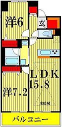 ロイヤルパークス新田 2LDKの間取図画像