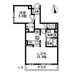 ドエルシャトー 1LDKの間取図画像