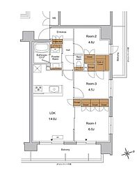 RJRプレシア王子神谷 3LDKの間取図画像