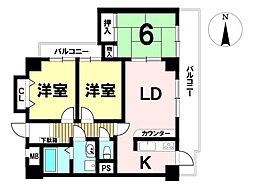 ユーハウス上飯田 3LDKの間取図画像