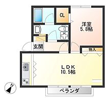 メゾン・イワカミ　B 202 ｜ 栃木県宇都宮市中戸祭１丁目5-29（賃貸アパート1LDK・2階・39.16㎡） その2