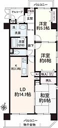 アイ旭 3LDKの間取図画像